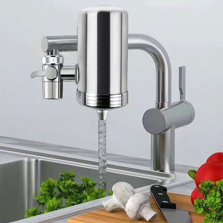 PurelyTap™ Stainless Steel Faucet Water Filter